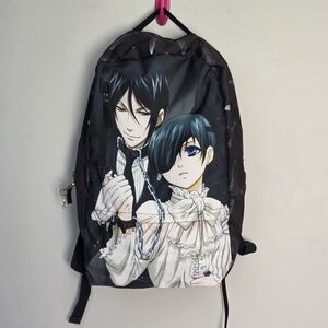 Black Butler Anime Character Kids Backpack - Black and White